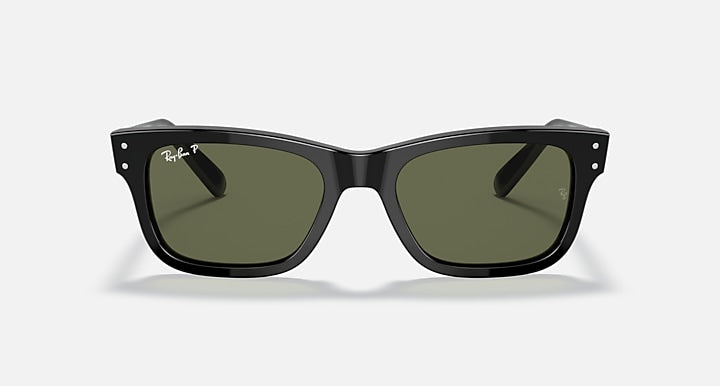 Ray-Ban Mr Burbank RB2283 sunglasses, black frame with dark green lenses
