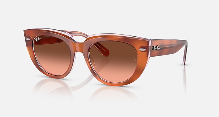 Ray-Ban Doreen RB2286 sunglasses with transparent orange frame and warm gradient lenses