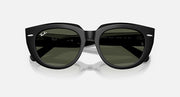 Ray-Ban Doreen RB2286 sunglasses with black frame and dark green polarized-style lenses