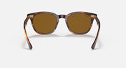 Ray-Ban Hawkeye sunglasses, tortoiseshell frame with brown-amber polarized lenses