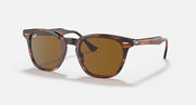 Ray-Ban Hawkeye sunglasses, tortoiseshell frame with amber polarized lenses