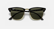Ray-Ban Clubmaster sunglasses, black frames with tortoise temples and gold accents