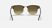 Ray-Ban Clubmaster sunglasses with tortoise acetate frame and olive-green lenses