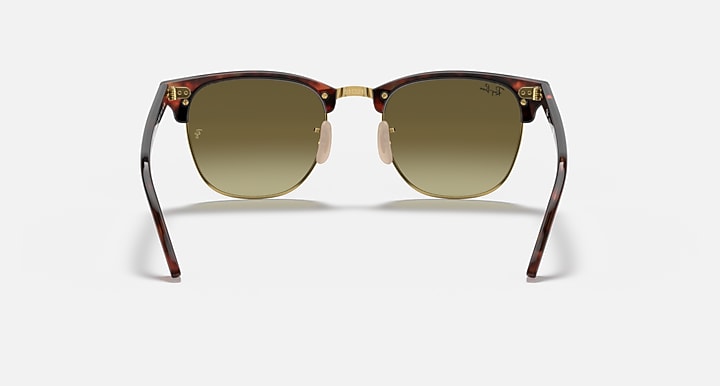 Ray-Ban Clubmaster sunglasses with tortoise acetate frame and olive-green lenses