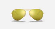 Gold aviator sunglasses with yellow lenses and full gradient tint