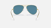 Ray-Ban Aviator sunglasses with metal frame and blue-green gradient lenses