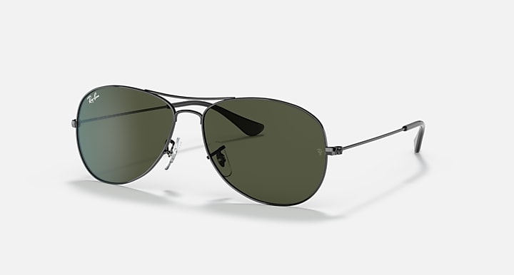 Gunmetal aviator sunglasses with green mirrored lenses and thin metal frame