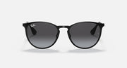 Ray-Ban Erika metal sunglasses with dark lenses and black frame front