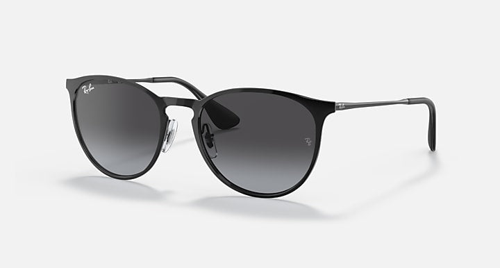 Ray-Ban Erika metal sunglasses with dark grey gradient lenses and black frames