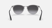 Ray-Ban Erika metal sunglasses with dark lenses and metallic grey frame