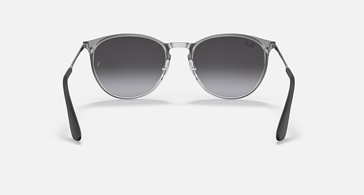 Ray-Ban Erika metal sunglasses with dark lenses and metallic grey frame