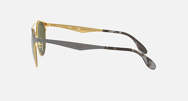 Ray-Ban RB3545 sunglasses with gold-tone top bar and dark tortoise temples