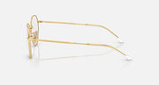 Ray-Ban Jack RB3565 sunglasses, gold-tone thin metal frames with clear lenses