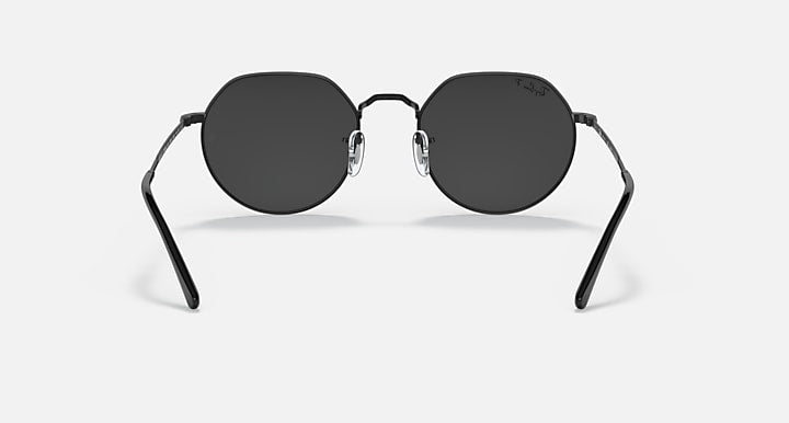 Round sunglasses with matte black frame and dark lenses, front view