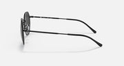 Ray-Ban Jack sunglasses side profile, black metal frame and dark lenses