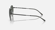 Ray-Ban RB3565 Jack sunglasses in black with dark lenses, side profile