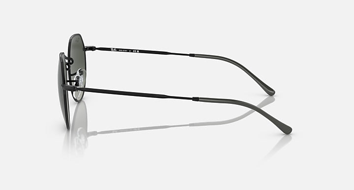 Ray-Ban RB3565 Jack sunglasses in black with dark lenses, side profile