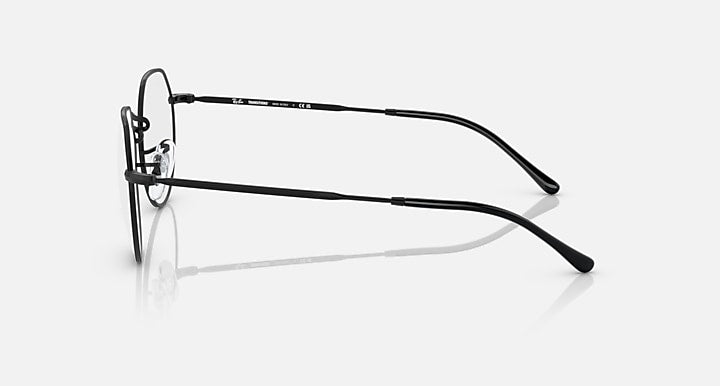 Ray-Ban Jack RB3565 sunglasses, black thin metal frames with clear lenses