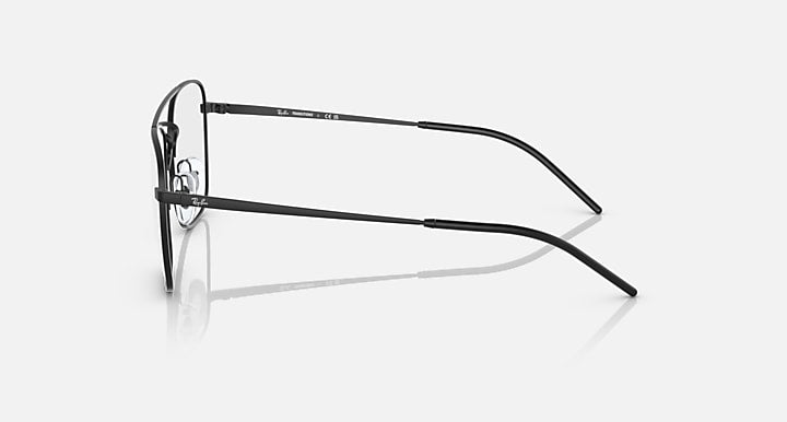 Ray-Ban sunglasses with dark frame and slim curved metal temples