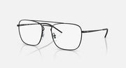 Ray-Ban rectangular sunglasses with dark frames and clear-to-grey photochromic lenses
