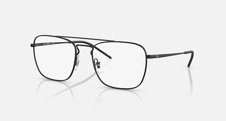 Ray-Ban rectangular sunglasses with dark frames and clear-to-grey photochromic lenses