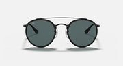 Ray-Ban double-bridge sunglasses, round dark lenses with black frame
