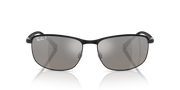Ray-Ban RB3671CH sunglasses, round rectangular dark gray lenses, black frame
