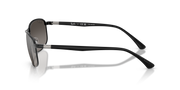 Ray-Ban RB3671CH sunglasses side view, black frame with dark lenses and temple arms