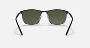 Ray-Ban RB3686 sunglasses, dark green lenses, black full-rim frame
