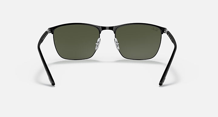 Ray-Ban RB3686 sunglasses, dark green lenses, black full-rim frame