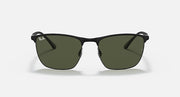 Ray-Ban RB3686 sunglasses, dark green lenses, matte black frame