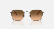 Ray-Ban Jim sunglasses, front view: silver frame with brown gradient lenses