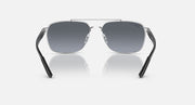 RB3701 Liteforce sunglasses with dark grey lenses and black temple arms, front view