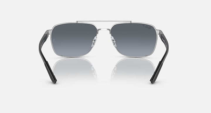 RB3701 Liteforce sunglasses with dark grey lenses and black temple arms, front view