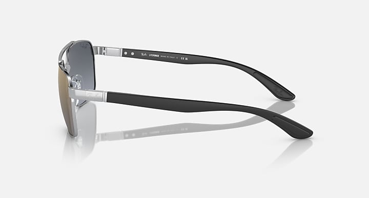 RB3701 Liteforce sunglasses side view with brown mirrored lenses and black temple arms