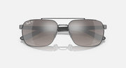 Ray-Ban Liteforce RB3701 sunglasses, silver frame, smoky brown gradient lenses