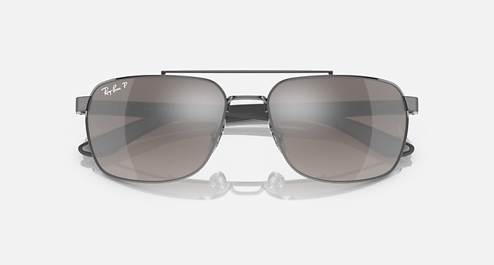 Ray-Ban Liteforce RB3701 sunglasses, silver frame, smoky brown gradient lenses