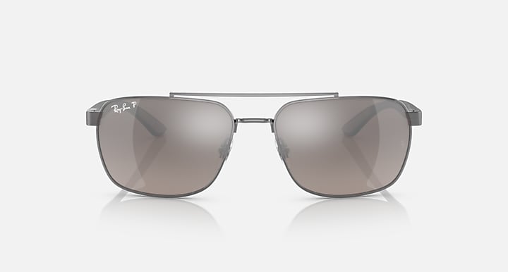 Ray-Ban Liteforce RB3701 sunglasses, silver frame, dark brown gradient lenses
