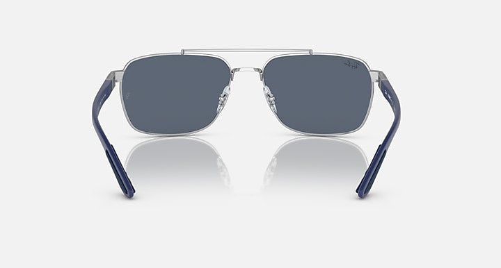 Liteforce sunglasses, blue frame, navy-tinted lenses, front view