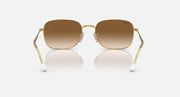 RB3706 sunglasses, gold frame with brown gradient lenses, front view