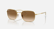 Ray-Ban RB3706 sunglasses, gold frame with brown gradient lenses