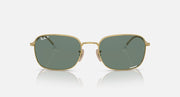 RB3706 sunglasses, gold frame with dark green tinted lenses, front view