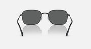 Ray-Ban RB3706 sunglasses with dark gray lenses and dark frame, centered front view