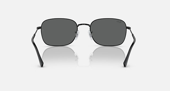 Ray-Ban RB3706 sunglasses with dark gray lenses and dark frame, centered front view