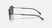 Ray-Ban RB3706 sunglasses with dark gray lenses and black frame, left side view