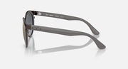 Ray-Ban side-profile sunglasses with dark frame and temple logo