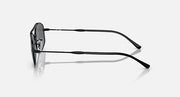 Ray-Ban sunglasses side view with black metal frame and dark lenses