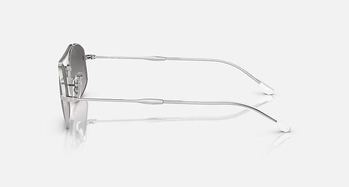 Ray-Ban sunglasses side view with clear frame and gradient lenses