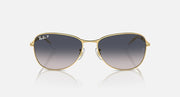 Ray-Ban RB3733 gold sunglasses with dark gradient lenses and metal arms