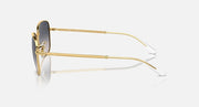 Ray-Ban RB3733 gold sunglasses with dark lenses, side profile